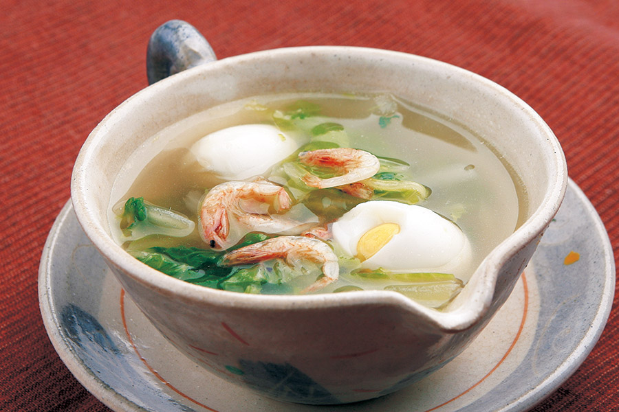 白菜と桜えびのスープ