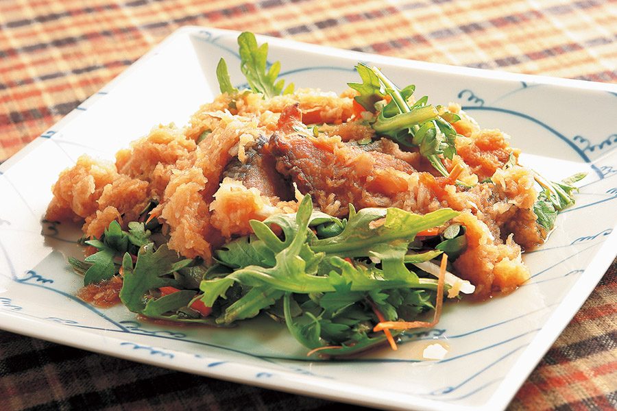 秋鮭のホットサラダ