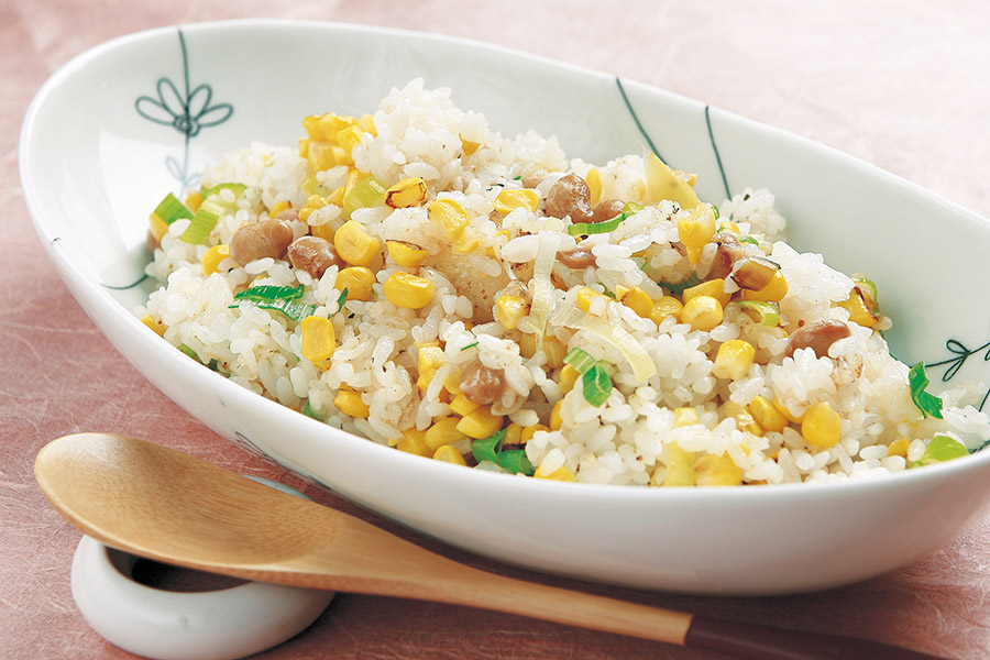 納豆コーンチャーハン