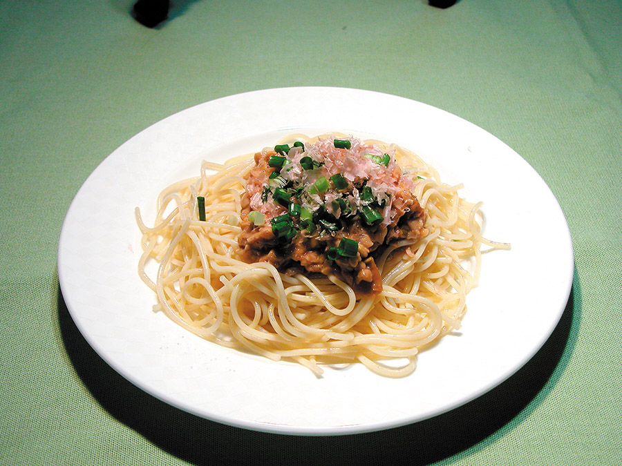 納豆の疲労回復パスタ