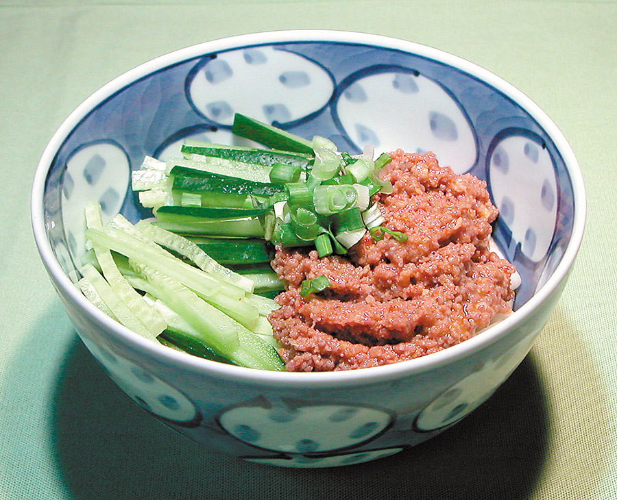 ピリ辛肉味噌うどん