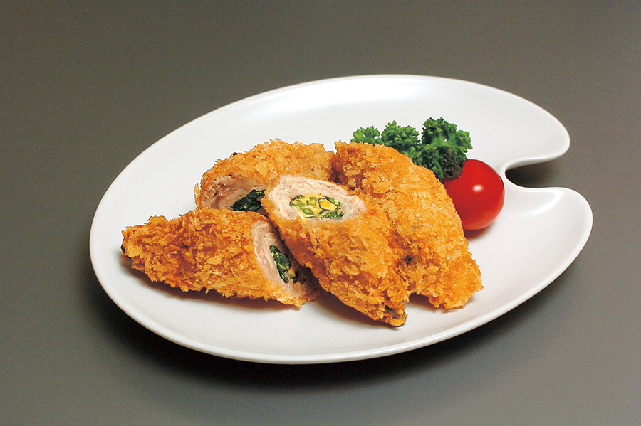 豚のカラフルロール揚げ