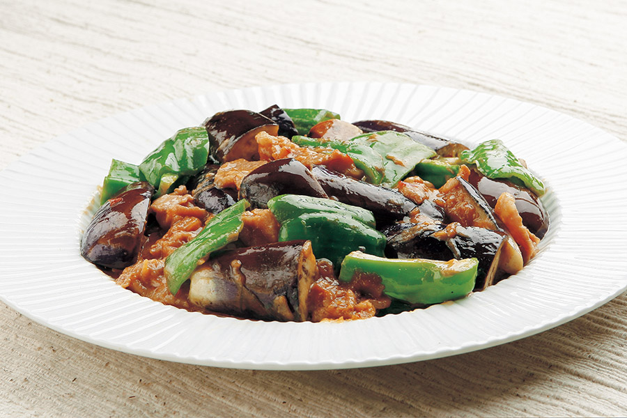 豚肉となすのピリ辛炒め