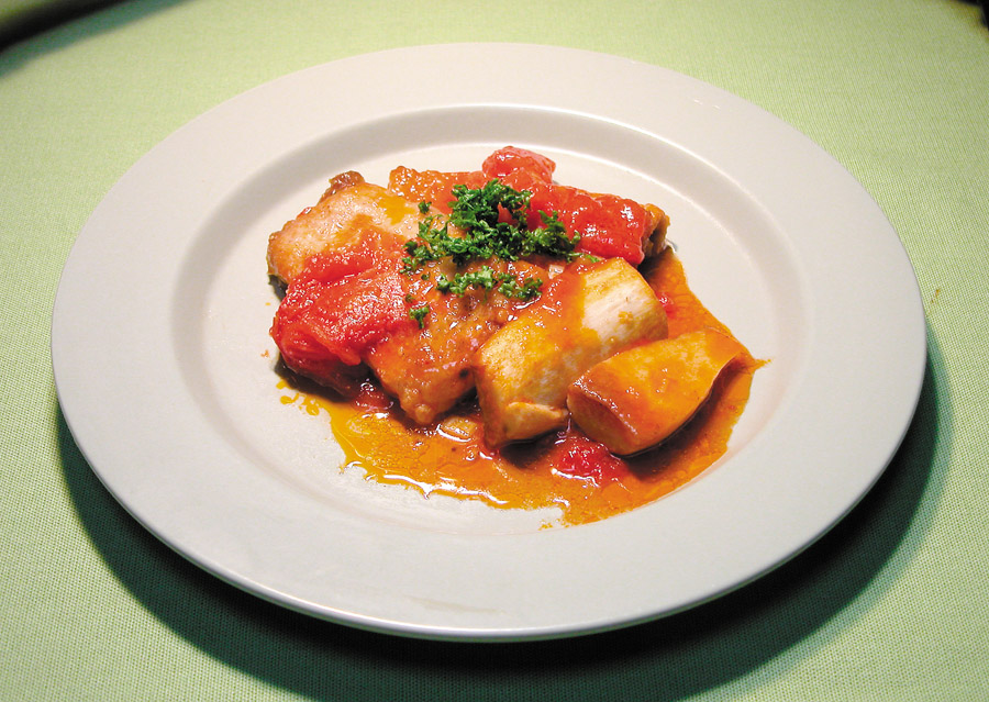 豚肉のピザソース煮込み