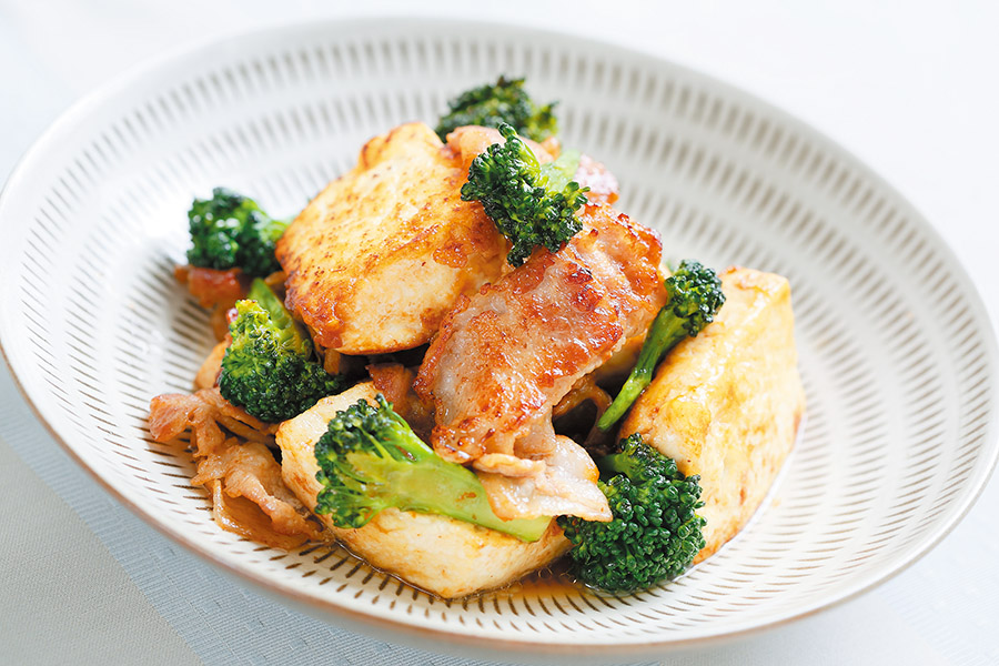 豚肉と豆腐の甘みそ炒め