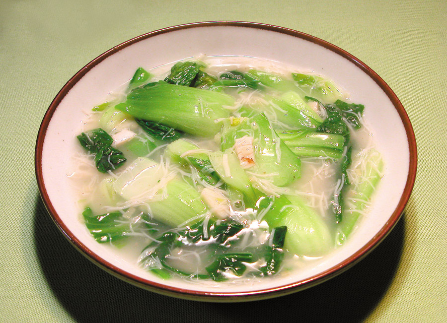 青梗菜のカニあんかけ