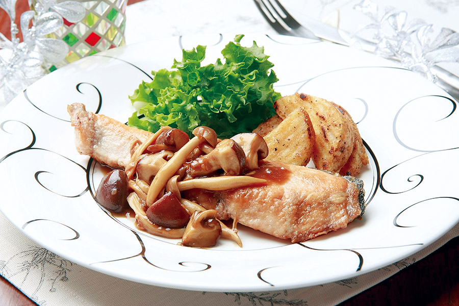 鮭のソテー きのこソース