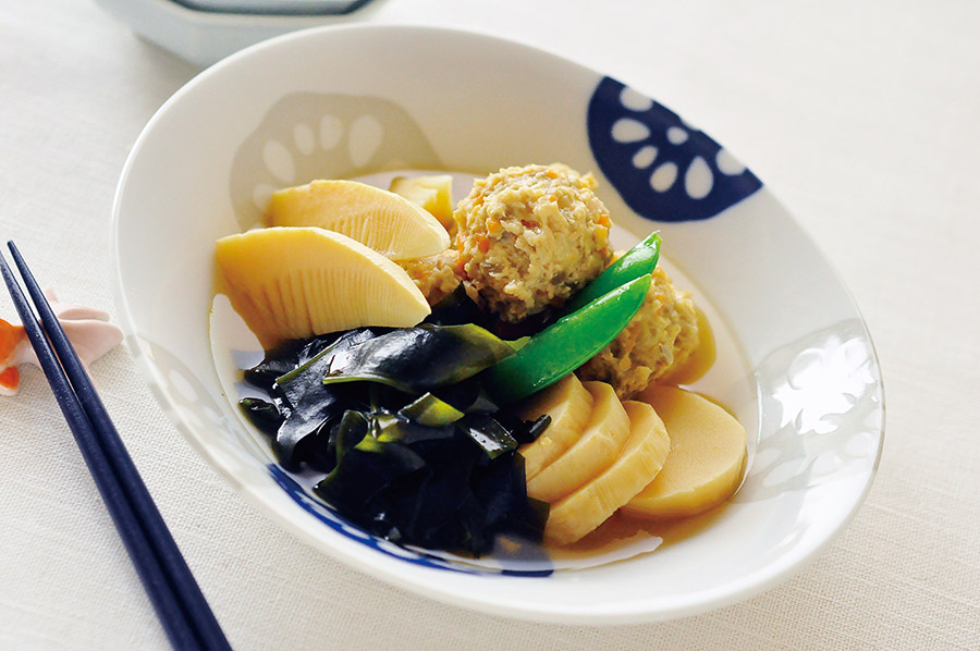 鶏ごぼうつみれの若竹煮