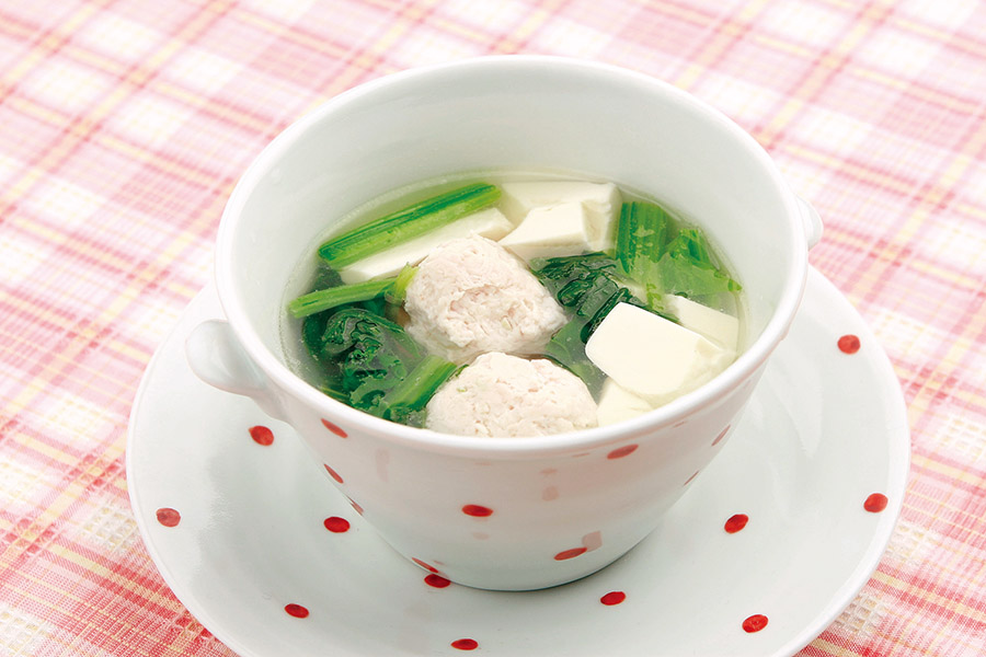 鶏だんごと豆腐のスープ