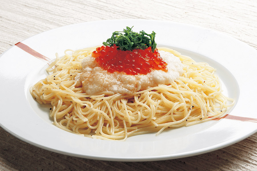 いくらと長いもの和風パスタ