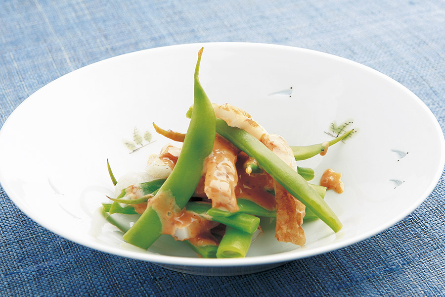 いんげんとちくわのコチュジャンサラダ