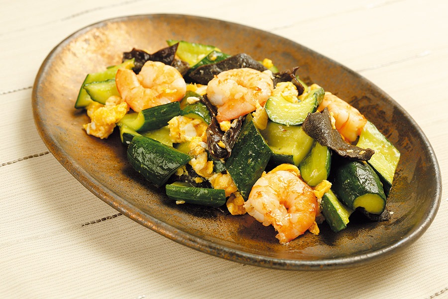 えびときゅうりのさっぱり炒め