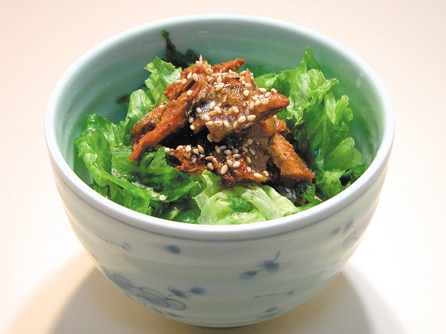 サンマ缶と発芽玄米のヘルシー丼