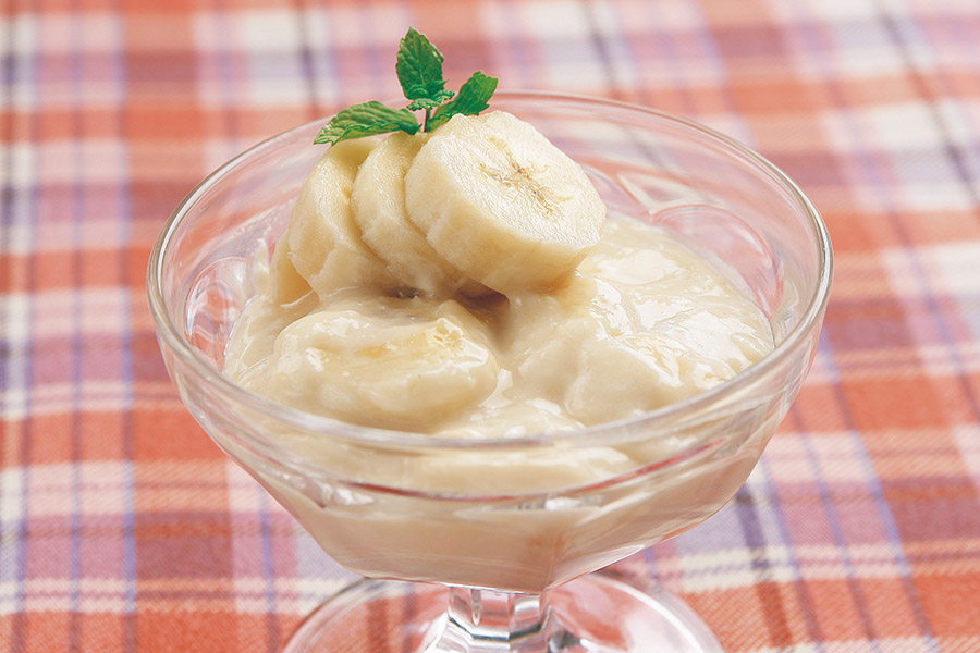 バナナとクリームチーズのハチミツソース