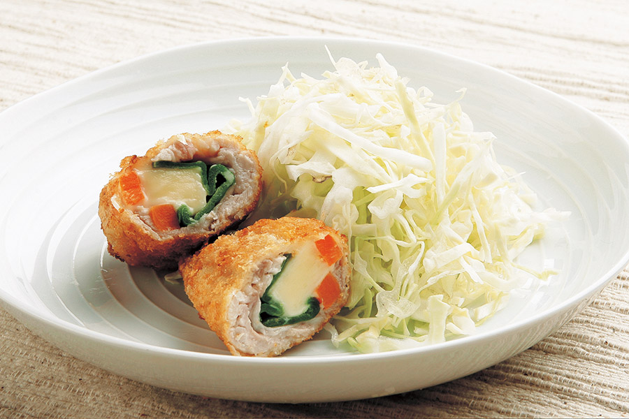 ピーマンとチーズの巻きカツ