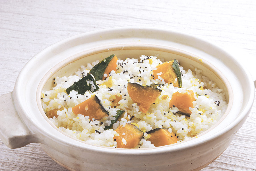 土鍋DEかぼちゃご飯