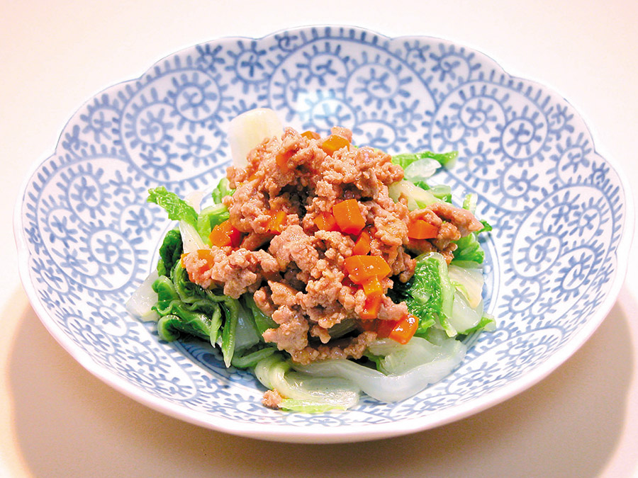 白菜のそぼろあんかけ