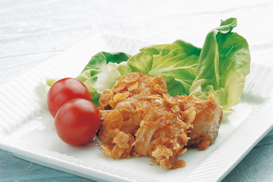 白身魚のコーンフレーク揚げ