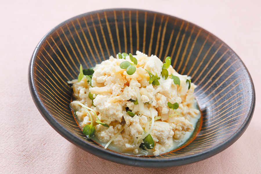 豆腐のほたてあえ