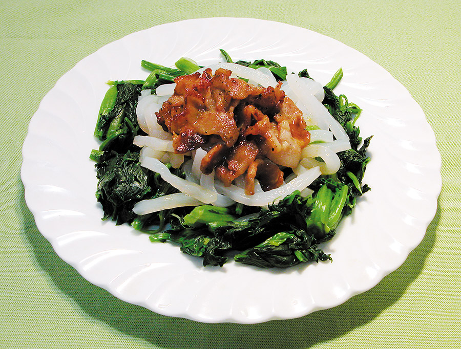 豚肉とほうれん草のヘルシーサラダ
