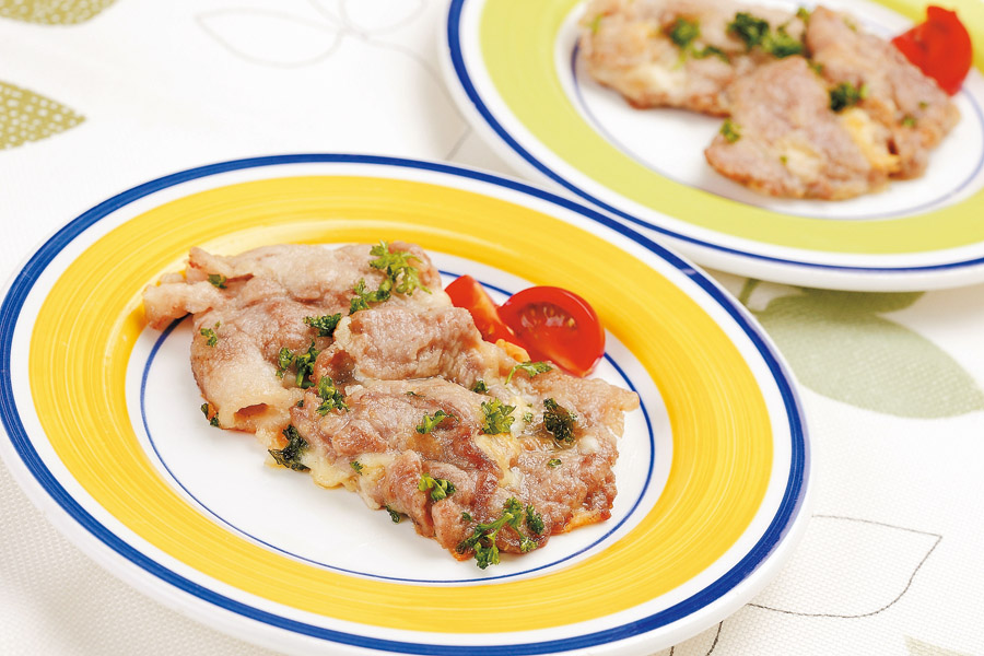 豚肉のチーズ包み焼き