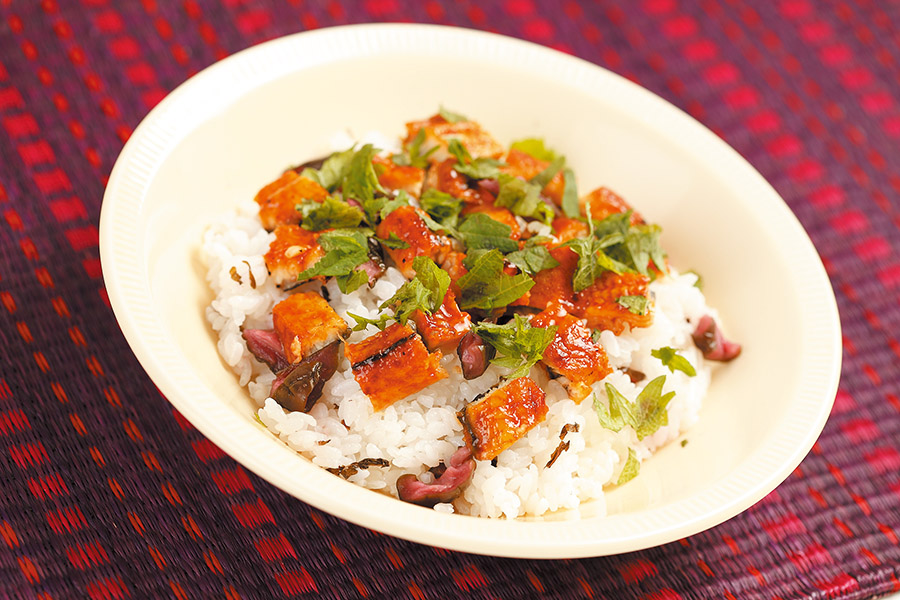 うなぎとしば漬けのちらし寿司