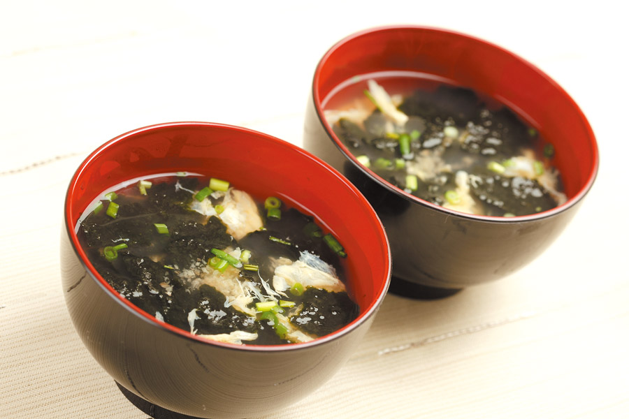 のりと卵の吸いもの