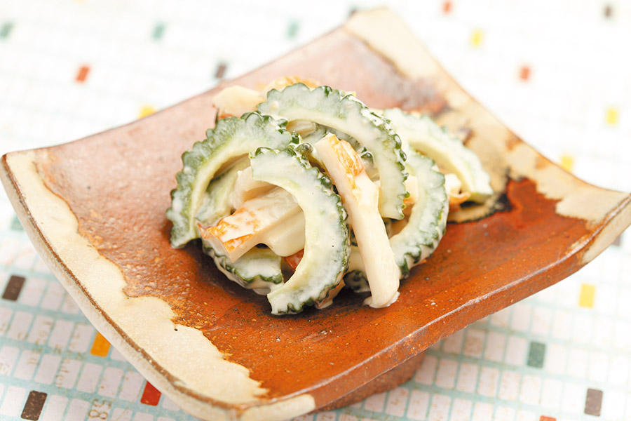 ゴーヤとちくわのわさマヨあえ