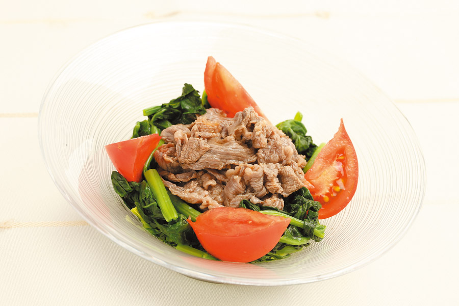牛肉とほうれん草の中華風サラダ