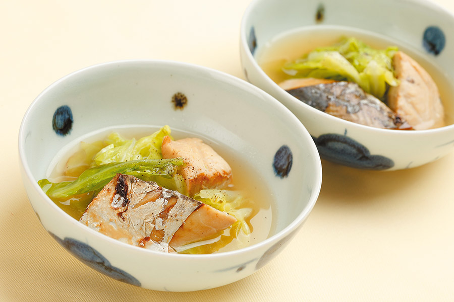 キャベツとさわらのスープ