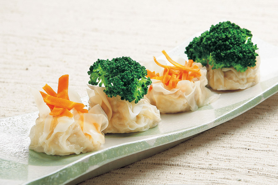 ブロッコリーとにんじんの美人シュウマイ