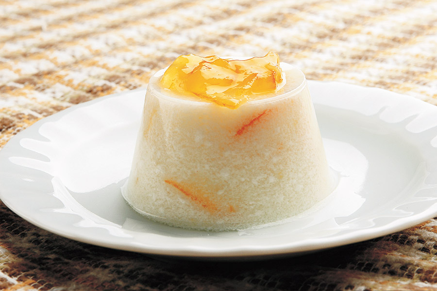 マーマレード風味のヨーグルト寒天ゼリー