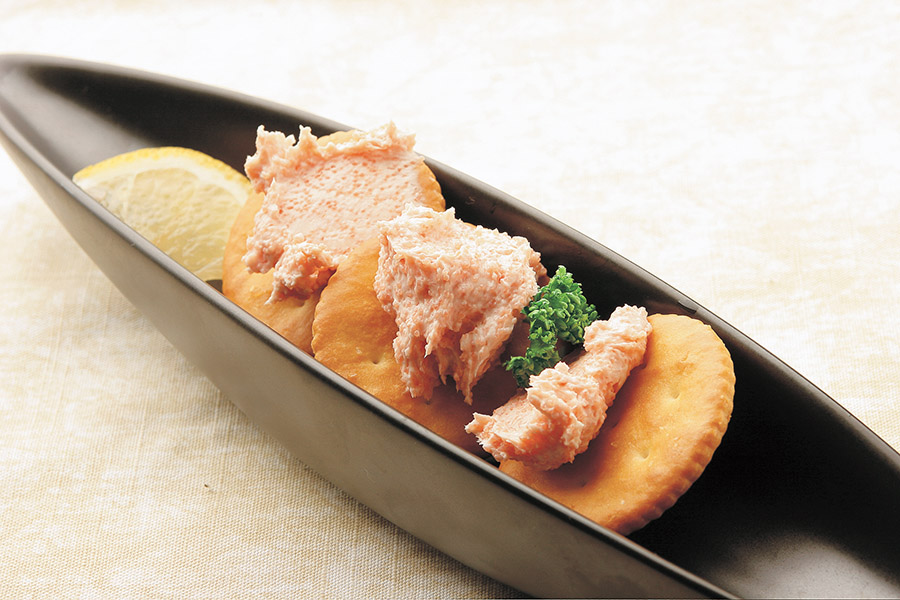 明太クリームチーズのカナッペ