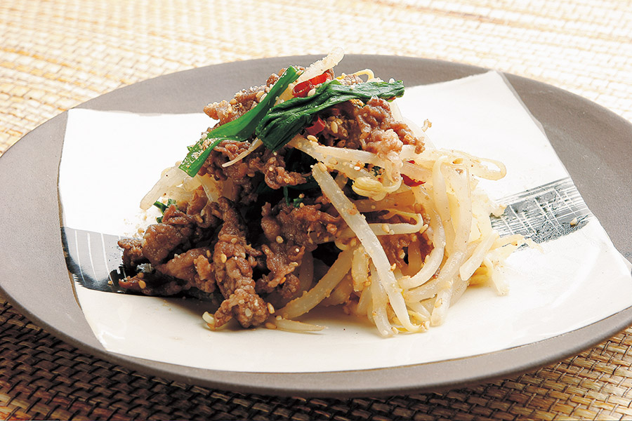 牛肉とにらの韓国風あえもの