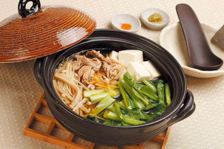 豚肉と小松菜の簡単鍋