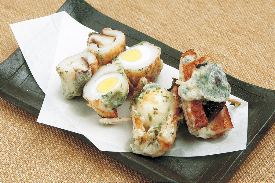 ちくわとうずらのしそ風味揚げ