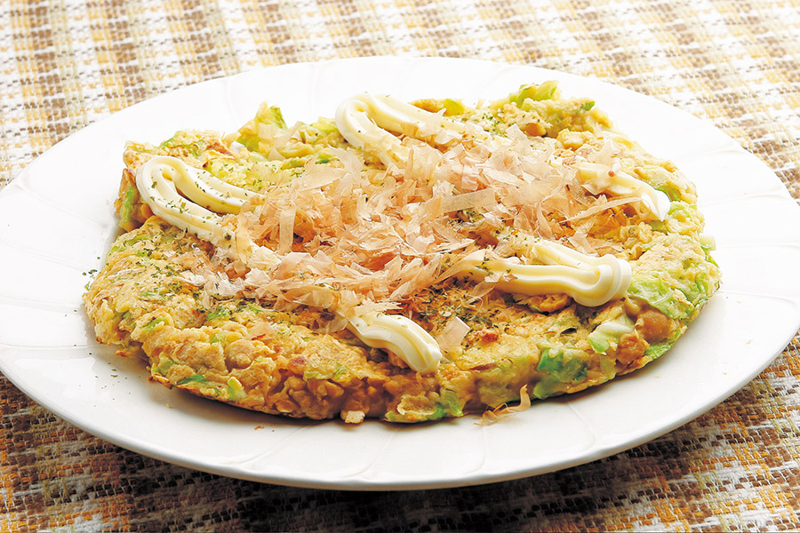 テンペのお好み焼き風