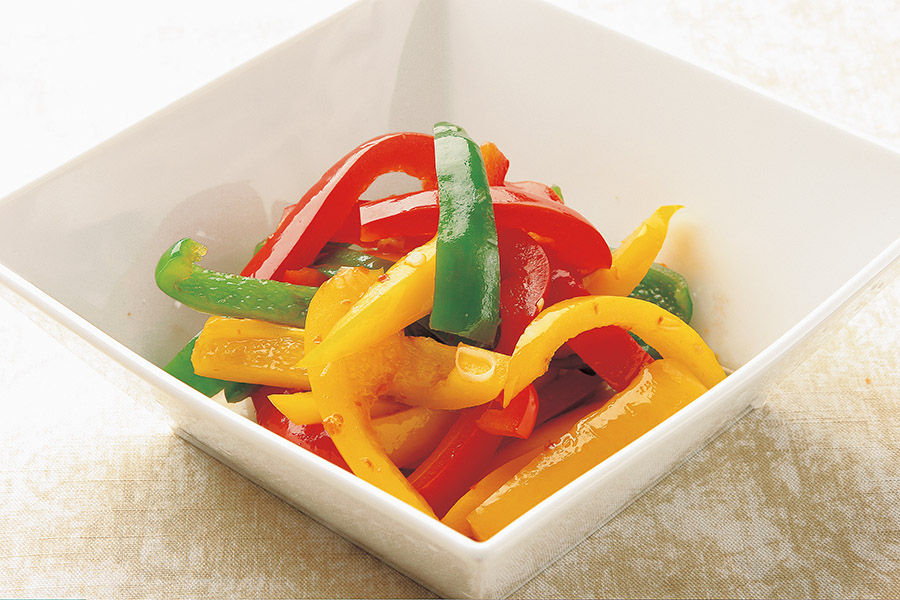 ピーマンの豆板醤あえ