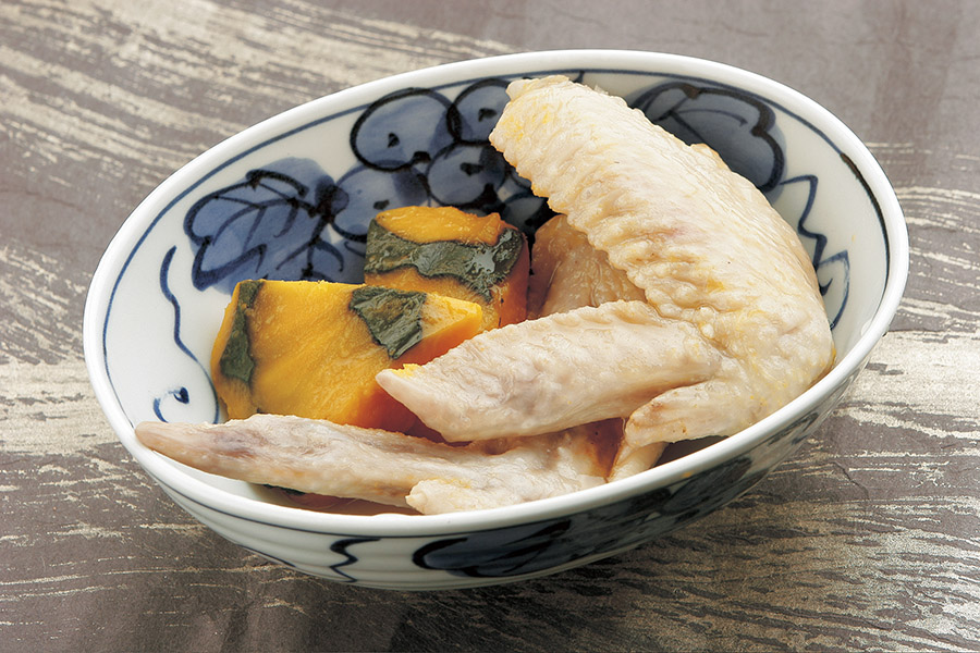 手羽先とかぼちゃの煮もの