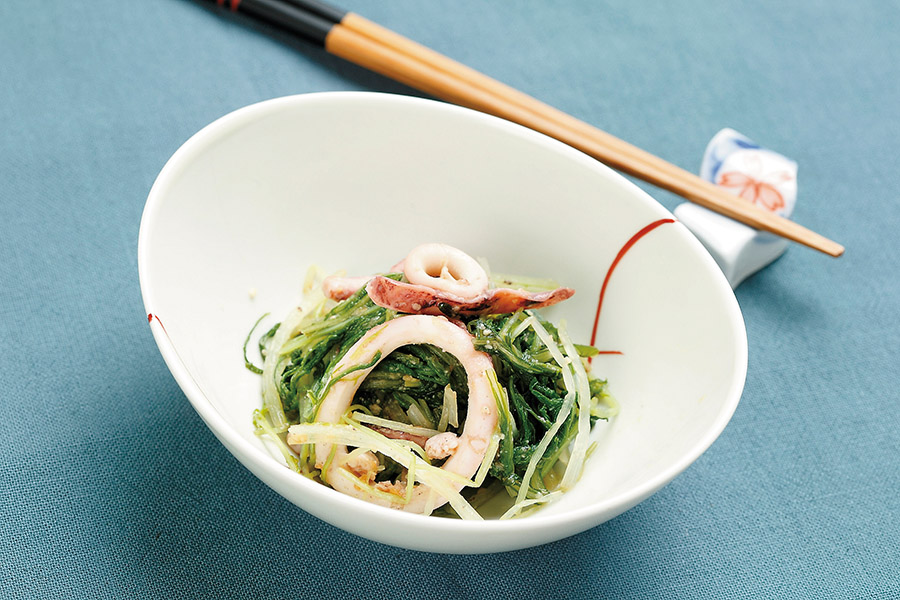 いかと水菜の酢みそあえ
