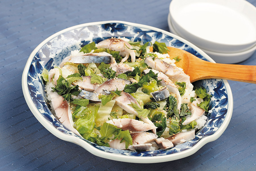 しめさばとレタスのちらし寿司