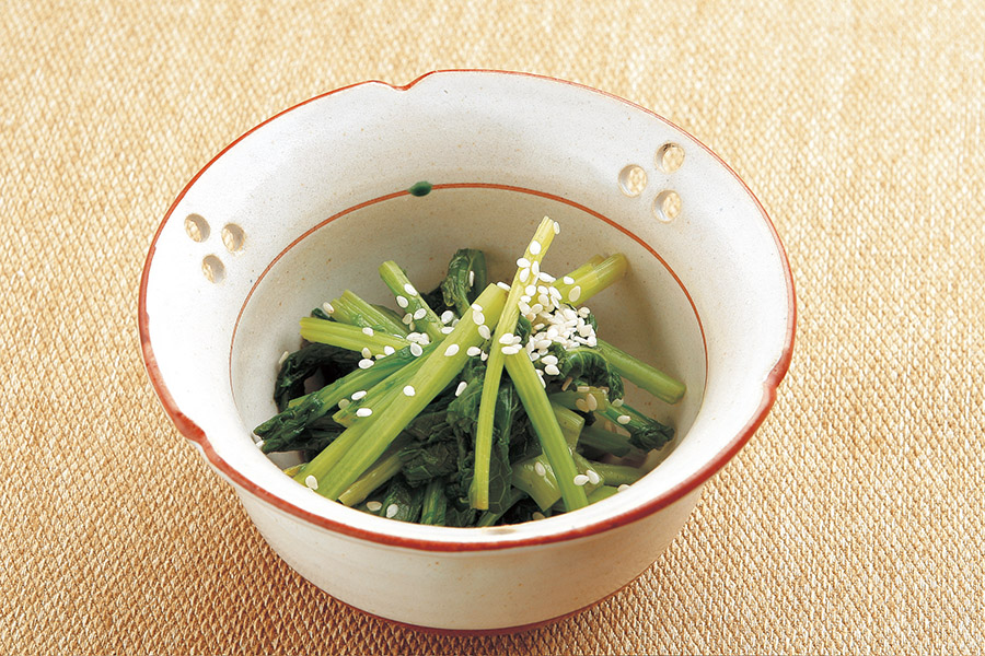 菜ばなの昆布茶風味のおひたし