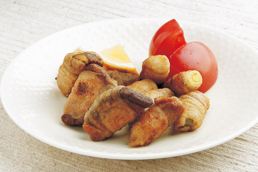 豚バラ肉と野菜のカレー風味ロール