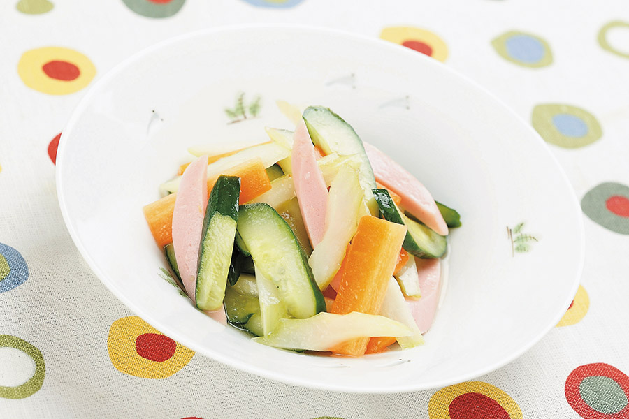 魚肉ソーセージの甘酢あえ