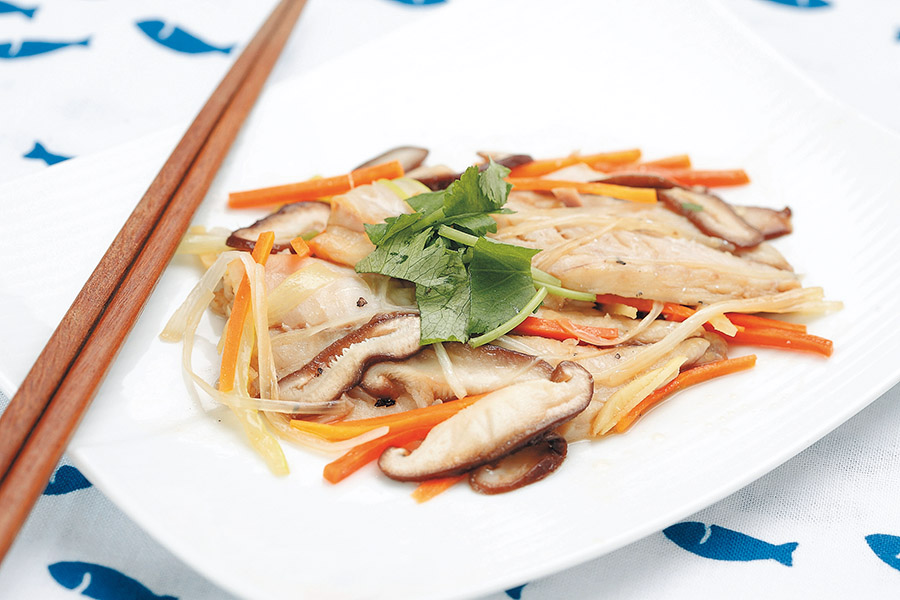 あじの中華風蒸し