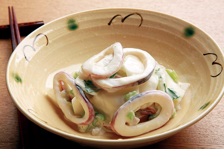 いかとかぶのマヨネーズヨーグルトあえ