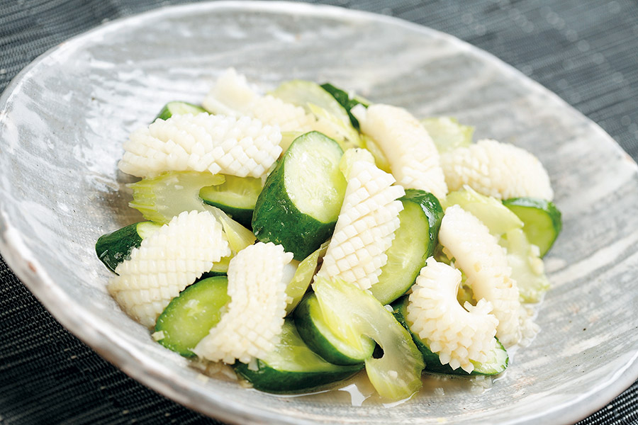 いかときゅうりの炒めもの