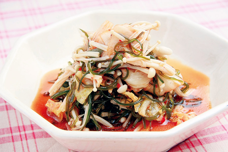 えのきとキムチと昆布のあえもの