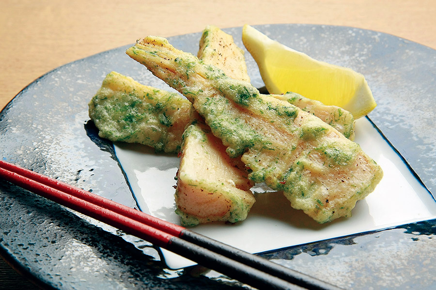 たけのこの青のり揚げ
