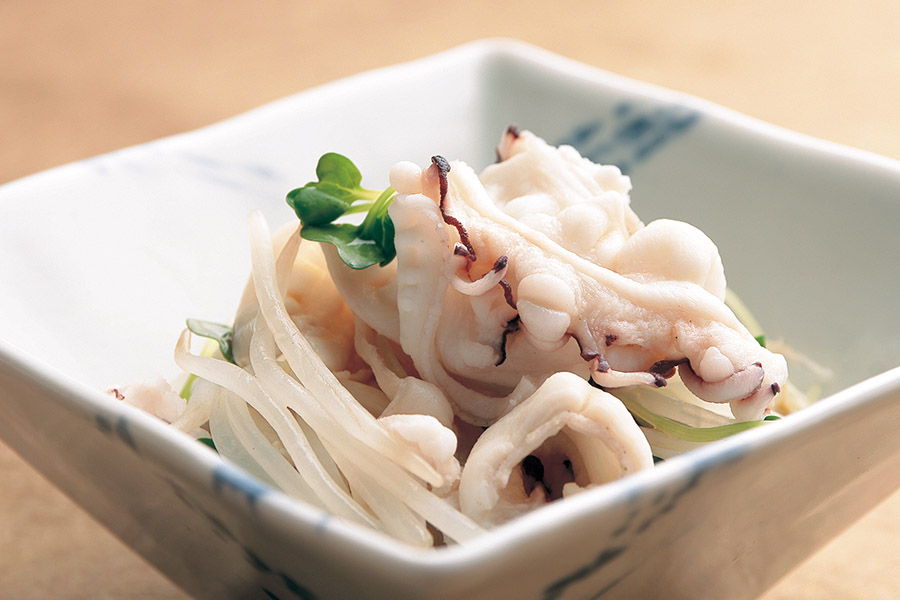 たこともやしのポン酢あえ